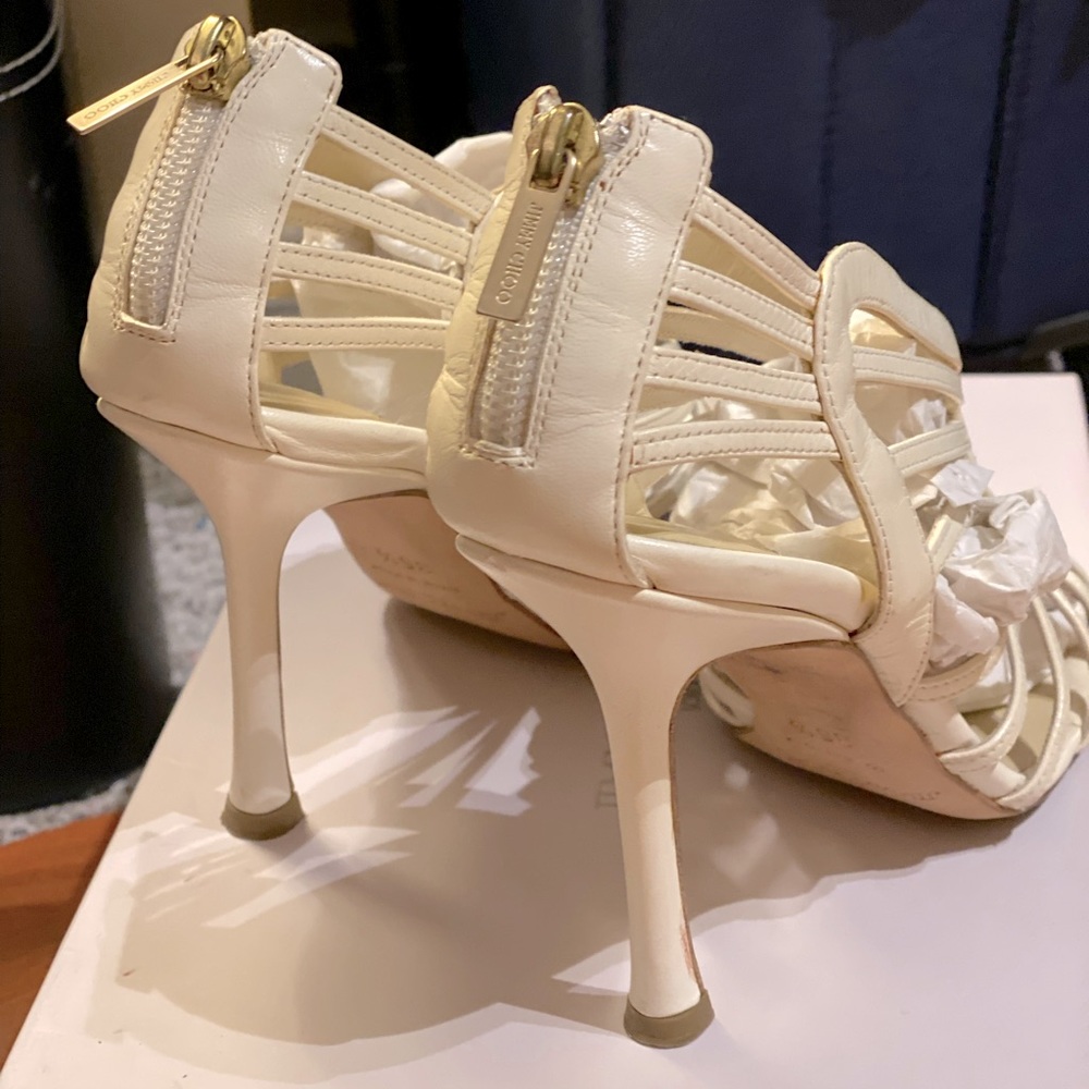 Jimmy Choo Cream Strappy Heels